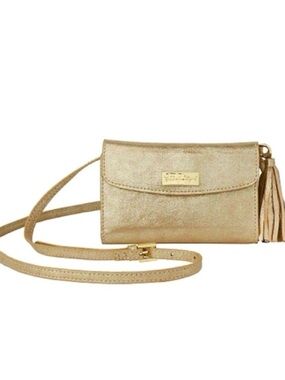Lilly Pulitzer Bahama Metallic Gold Crossbody bag